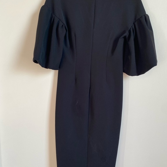 NWOT Zara Size S Black Midi Shift Cocktail Dress 4437/046 - Picture 2 of 3
